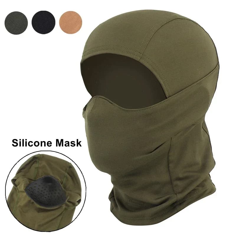 Masque tactique balaclava extérieur anti-vent silicone pêche chasse airsoft protection solaire