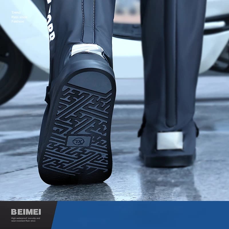 Chaussures de pluie homme imperméables antidérapantes - Bottes hautes résistantes pêche extérieur