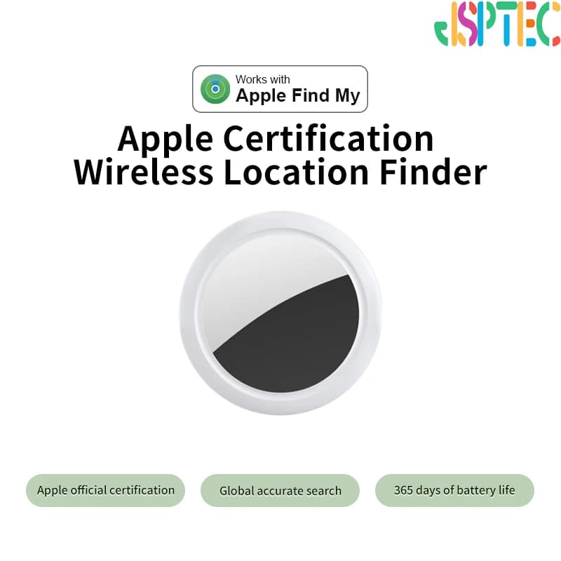 Tracker Bluetooth JSPTEC Sécurité - Compatible Find My Apple, Alarme Sonore, Rappels Messages Anti-Perte