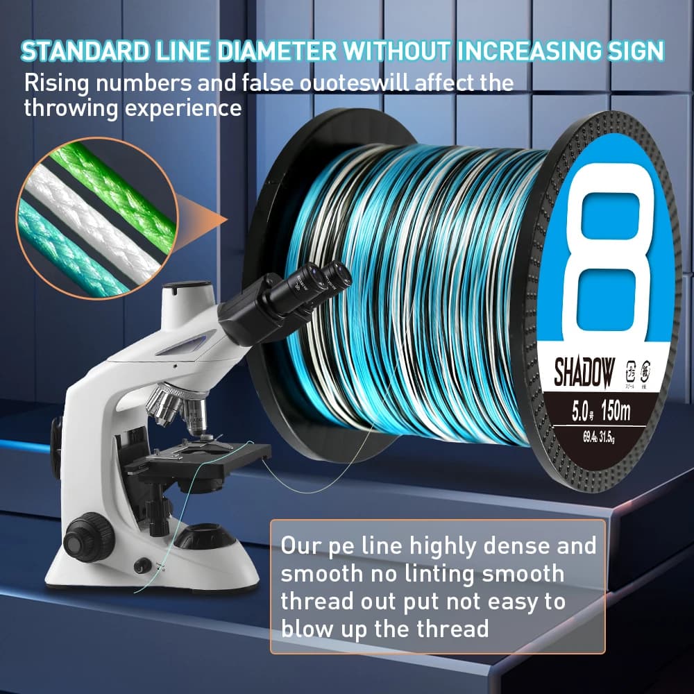Ligne de pêche Zukibo 1000m 8-12 brins PE multifilament - Super résistante pour eau salée et pêche sportive