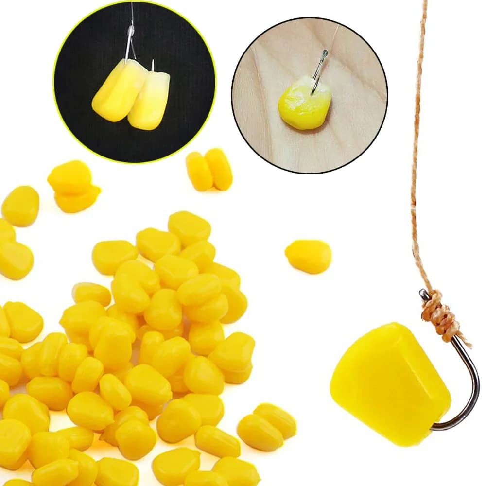 Appât pêche carpe 150PCS maïs parfumé nutritionnel - amorce grain arôme musc pour morsure