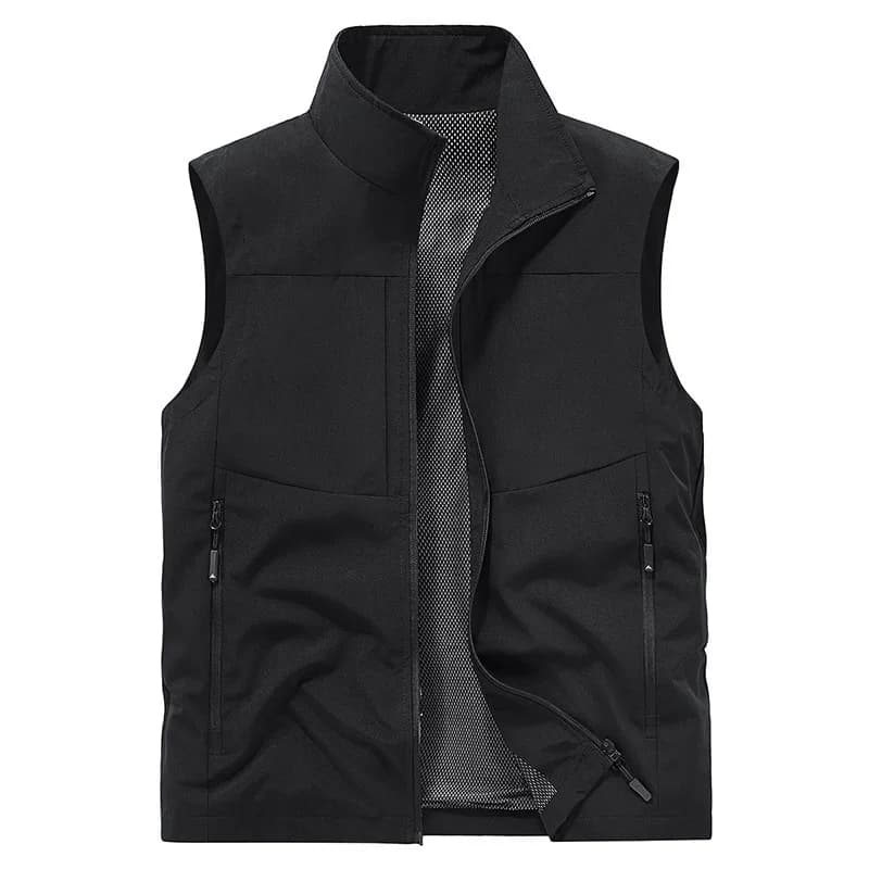 Gilet cargo homme d'été respirant et imperméable - Veste sans manches légère pour pêche et randonnée 5XL