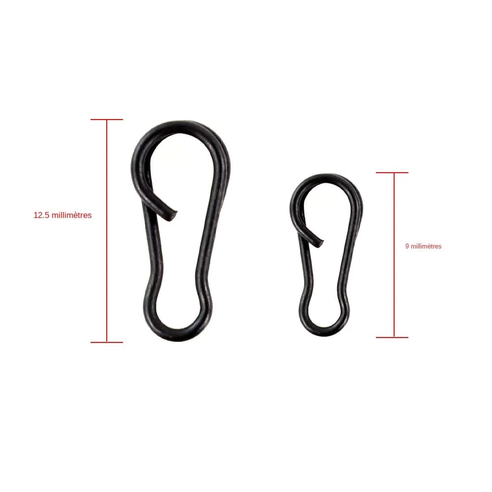 40PCS clips rapides agrafes pêche changement rapide terminal tackle carpe accessoires AG039