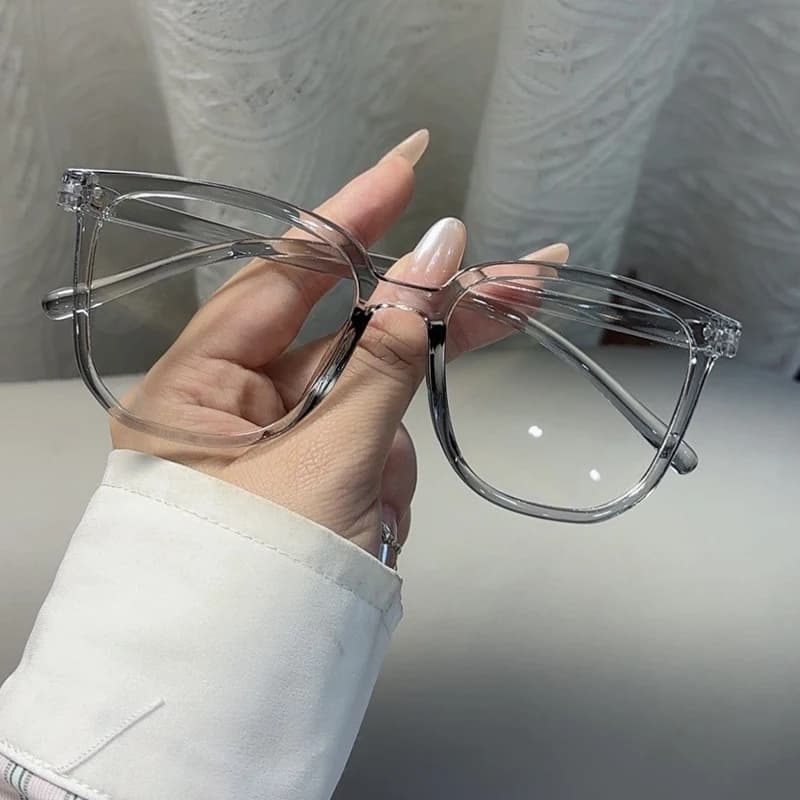 Lunettes carrées anti-lumière bleue rétro pour pêche camping femme - Monture légère finie