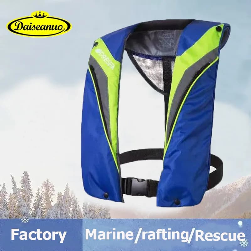 Gilet de sauvetage gonflable automatique CE 150N adulte pêche rafting avec poche manuel