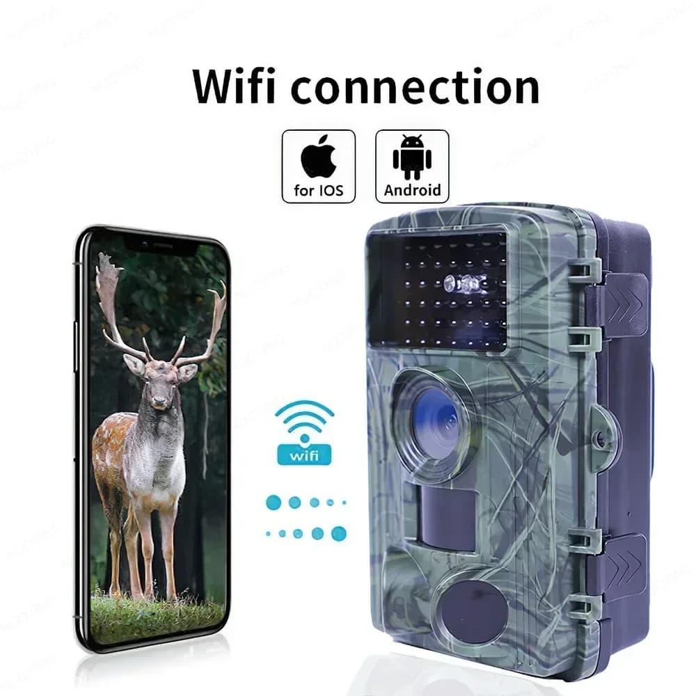 PR1600 caméra trail WiFi 60MP 4K/8K - Vision nocturne infrarouge étanche piège photo wildlife