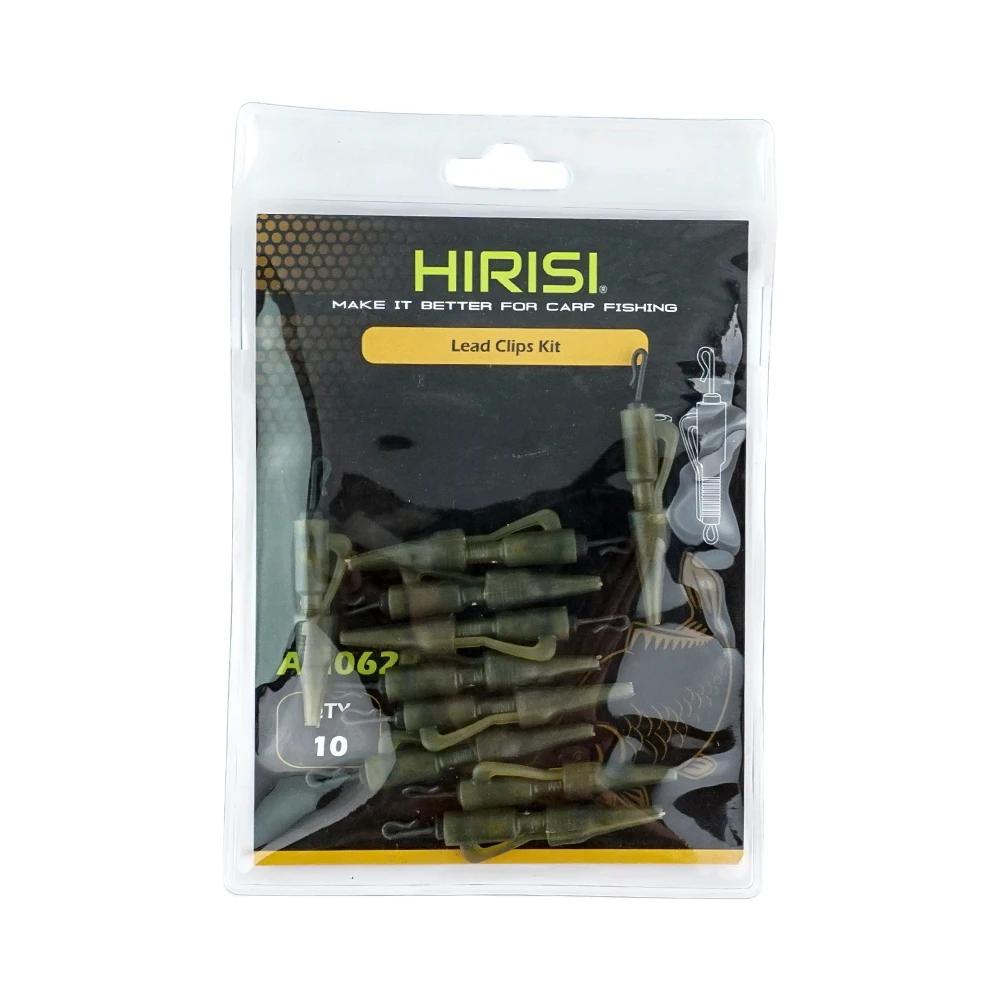Hirisi 10 clips hybrides quick change anti-emmêlement pour pêche à la carpe avec cône caoutchouc