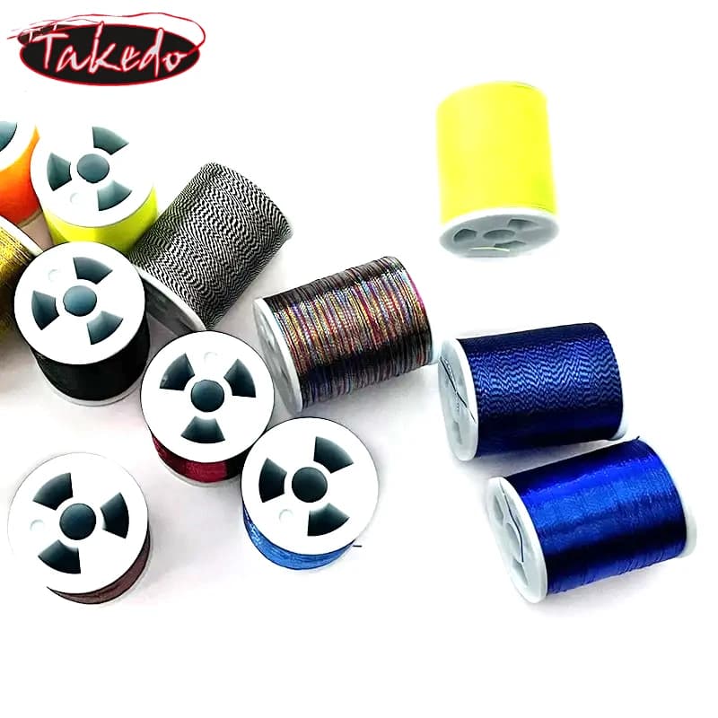 TAKEDO 15 couleurs fil guide canne 0.28-0.3mm - Fil NCP 100 yards pour réparation et décoration de cannes à pêche