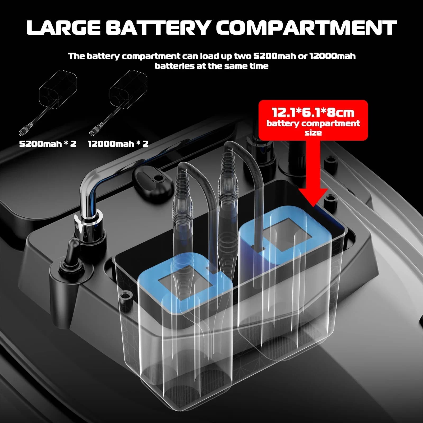 Bateau appât télécommandé VWVIVIDWORLD 500m - 2kg charge vitesse fixe étanche 4 lumières nuit