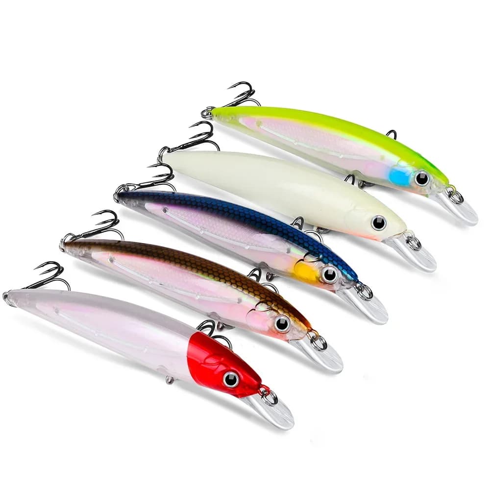Leurre minnow lumineux 7g 14g 40g - appât bionique flottant longue portée pour pêche