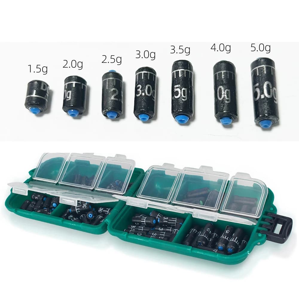 Set de plombs de pêche DNDYUJU 25 à 130 plombs 1.5g à 5.0g avec règle et
