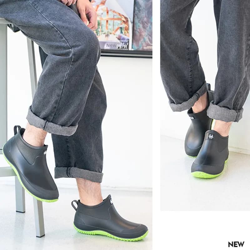 Bottes de pluie couple légères antidérapantes pour pêche et cuisine PVC basse
