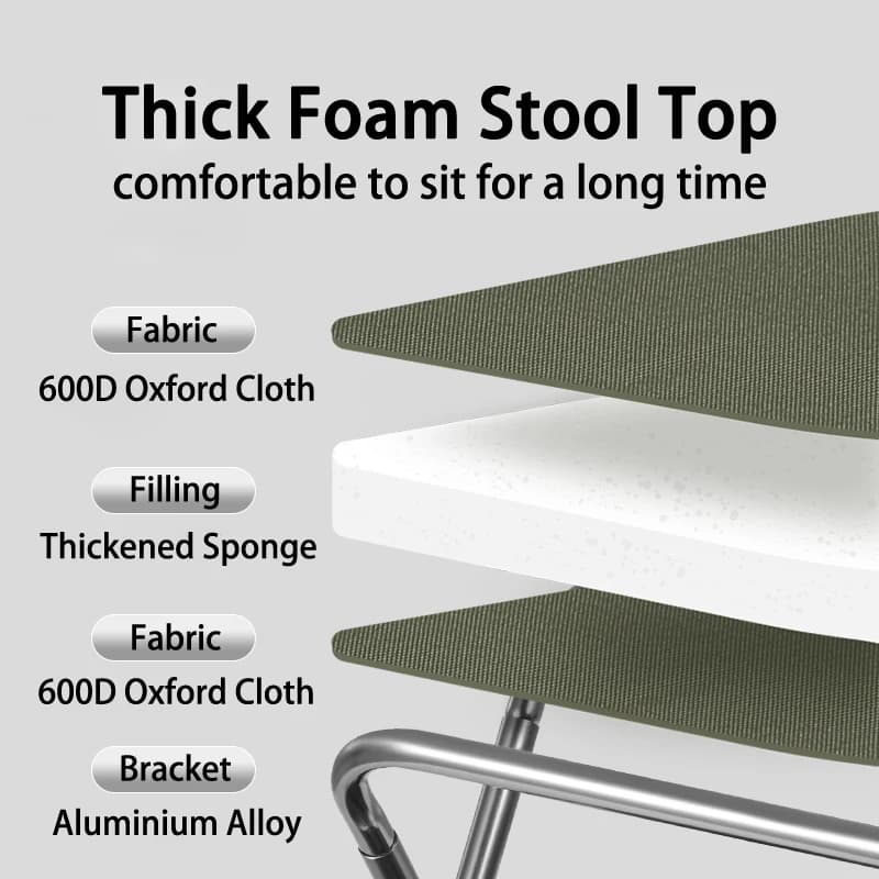 Tabouret de pêche compact Naturehike aluminium 7075 - Ultra-léger pour pêche mobile et randonnée