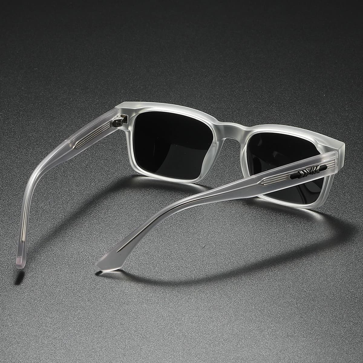 Lunettes de soleil polarisées Quality Square pour pêche - Métal UV400 Homme Femme Voyage Plage