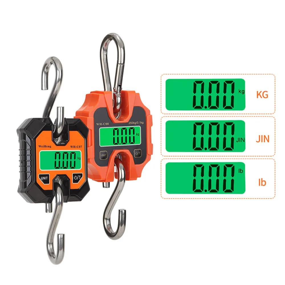 Balance industrielle crochet 250kg haute précision - Pèse-grue numérique LCD pour pêche lourde et bagages