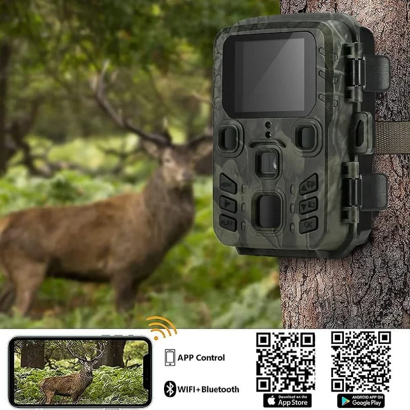 Caméra de chasse Suntekcam 20MP 1080P sans fil - Mini301 étanche IP65 pour wildlife
