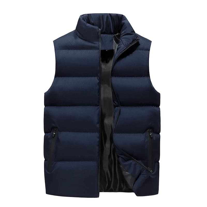 Gilet matelassé homme léger hiver pêche - Veste sans manches chaude coupe-vent pour outdoor et pêche hivernale