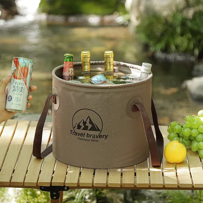 Seau pliable portable 5L 10L 20L grande capacité étanche pour camping pêche lavage voiture voyage