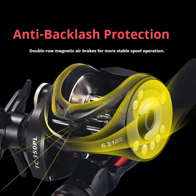 Moulinet baitcasting Lizard pour pêche en mer, grande capacité, bobine métal, idéal pêche offshore et leurres