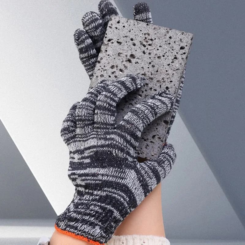 Lot de 5/10 paires gants de pêche travail coton résistants anti-dérapants pour pêche sportive