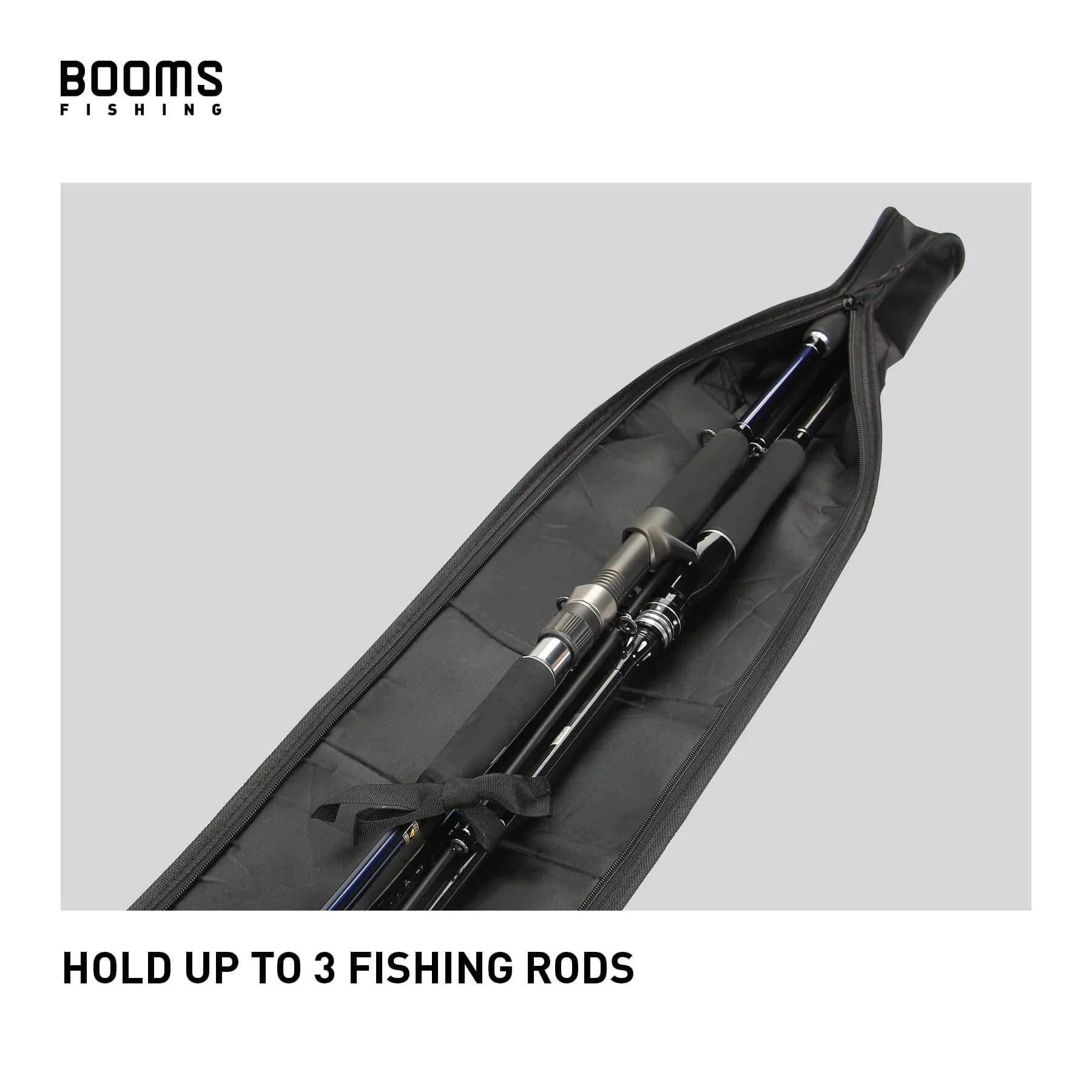 Sac pour cannes de pêche Booms Fishing PB3 étui de rangement 130 à 215 cm pliable pour outils de pêche