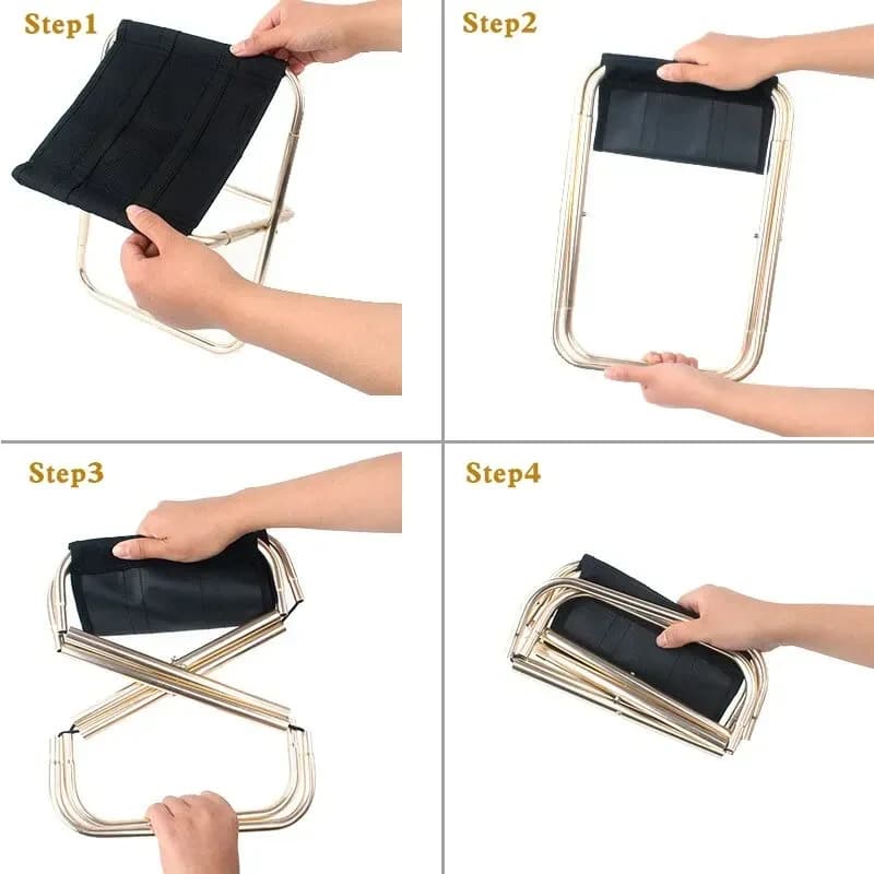 Chaise pêche camping aluminium pliable avec sac pour voyage et activités extérieures