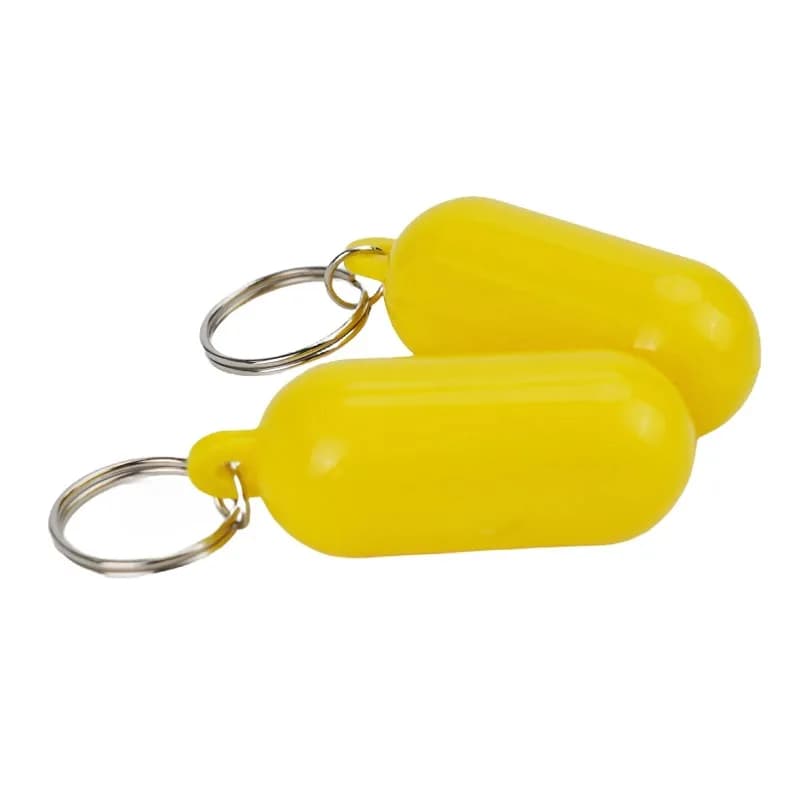Flotteurs porte-clés jaunes pour kayak 2 pièces - Accessoires anti-perdition pour surf, bateau et paddle