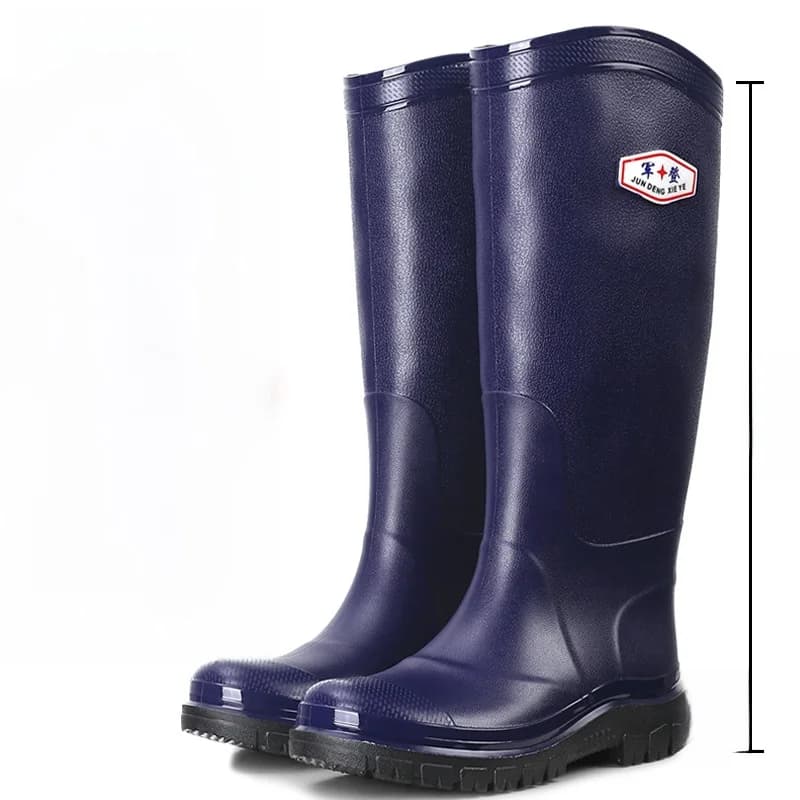 Men's Fashionable Thickened Extended Tube Rain Boots Waterproof Non-slip Outdoor