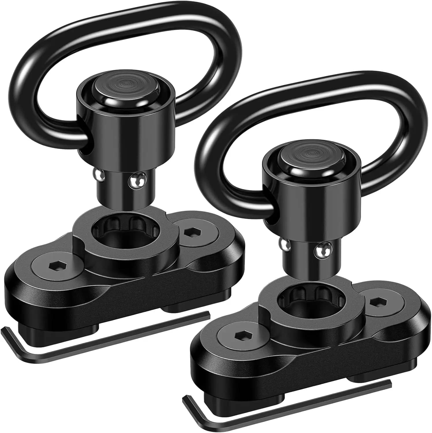 Adaptateur QD M-LOK pour fixation bretelle fusil, montage rail acier bouton poussoir