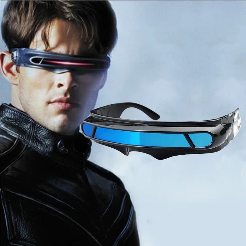Lunettes de soleil polarisées X-man Cyclops cosplay mémoire forme pêcheur protection UV design unique