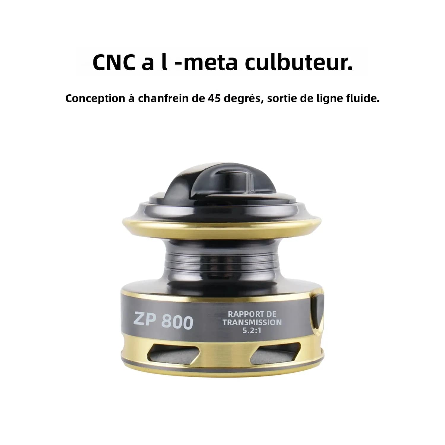 Moulinet de pêche glace compact et ultraléger Huidiao 135g, ratio 5.2:1 pour pêche hivernale précise