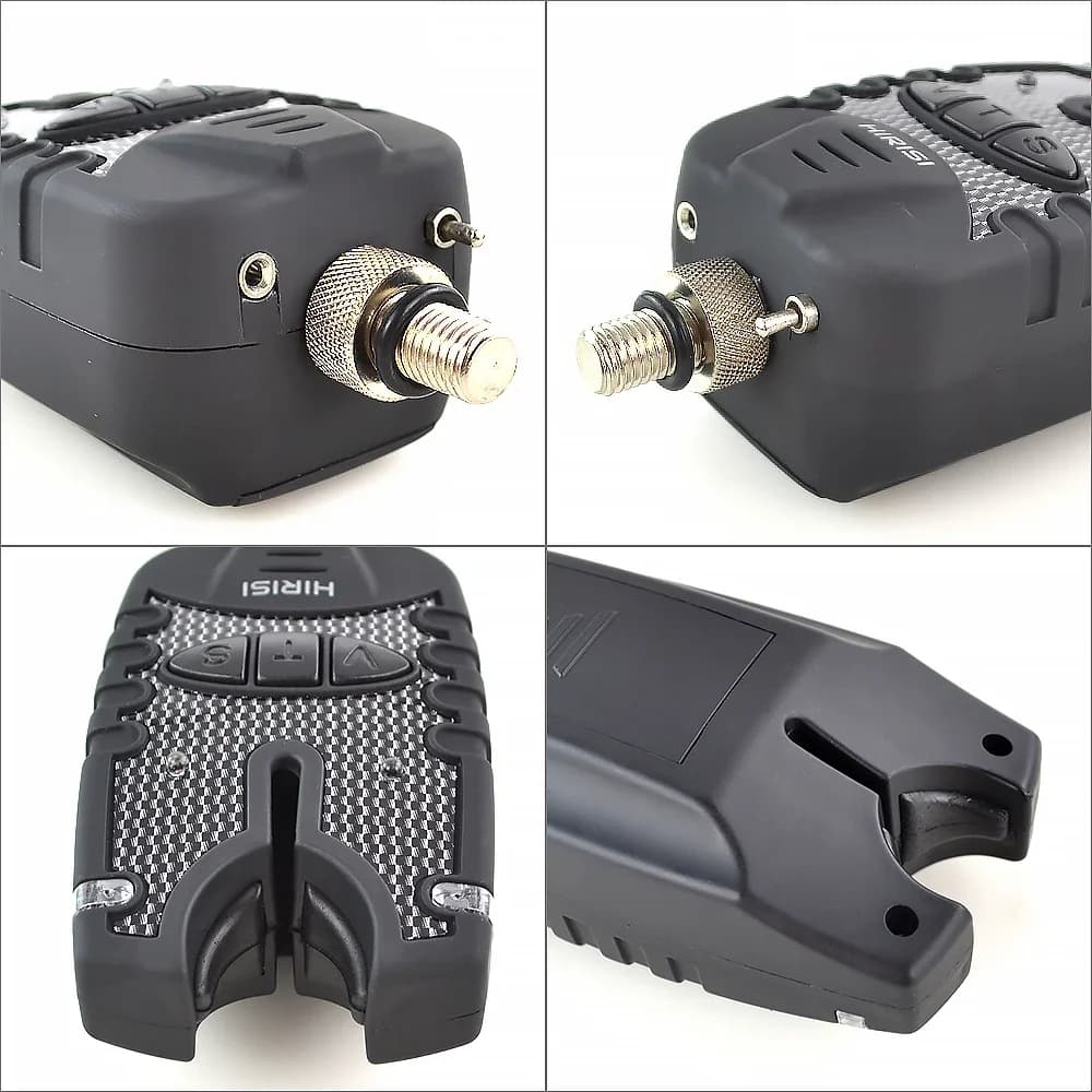 Kit alarme et swingers Hirisi 1+1 pour carpe - Indicateur LED 4 couleurs avec détecteur de touches précis