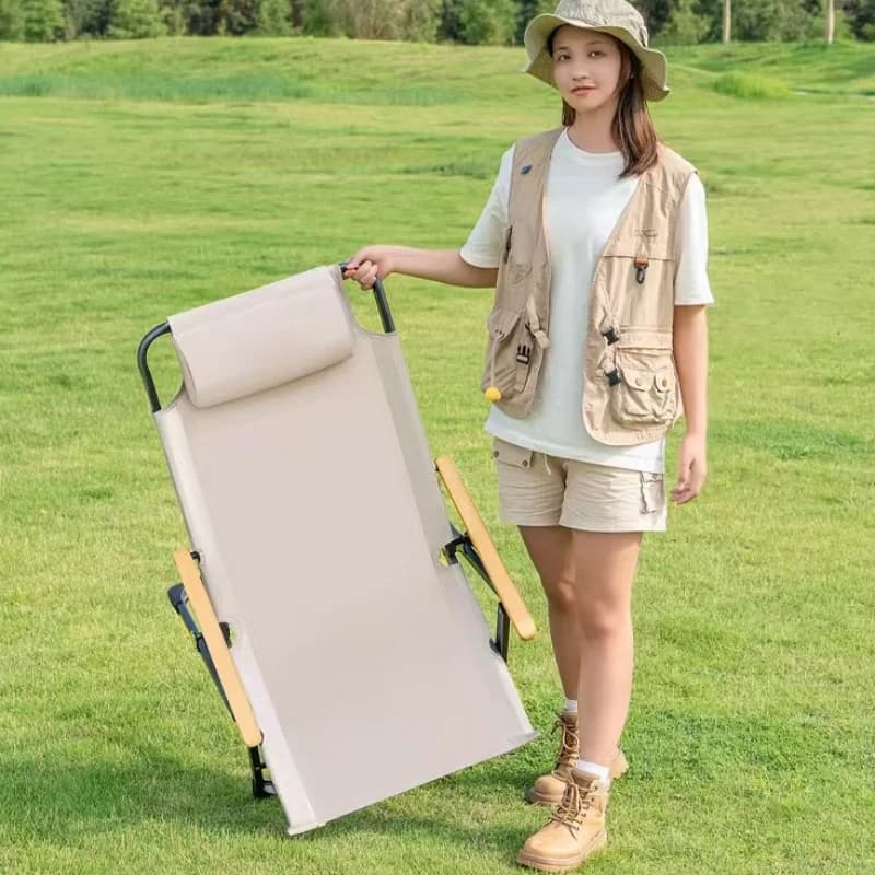 Fauteuil Kermit amélioré 5 positions réglables dossier haut pêche camping jardin transat