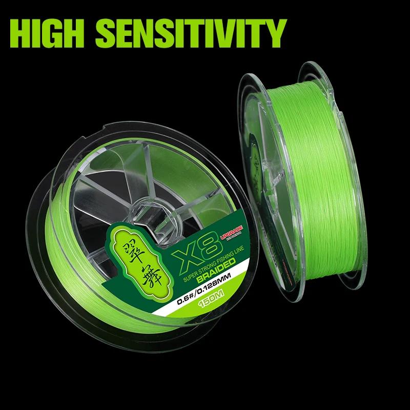 Ligne pêche TSURINOYA PE 8 tresses 300m - Soie tressée H8 ultra-lancé 14-50LB pour pêche sportive