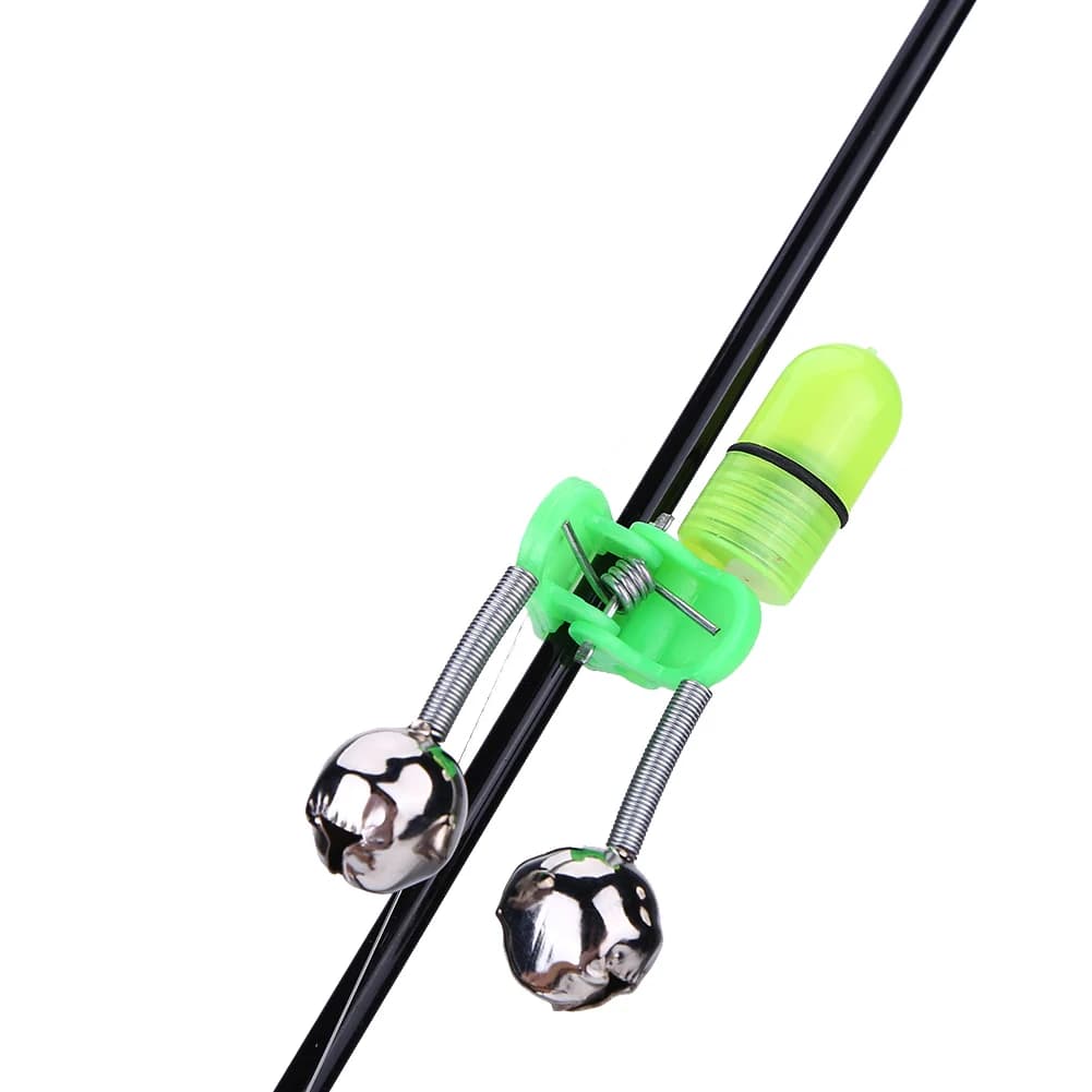 Alarme lumineuse nocturne 1-10 pièces avec double cloches pour pêche carpe et appâts