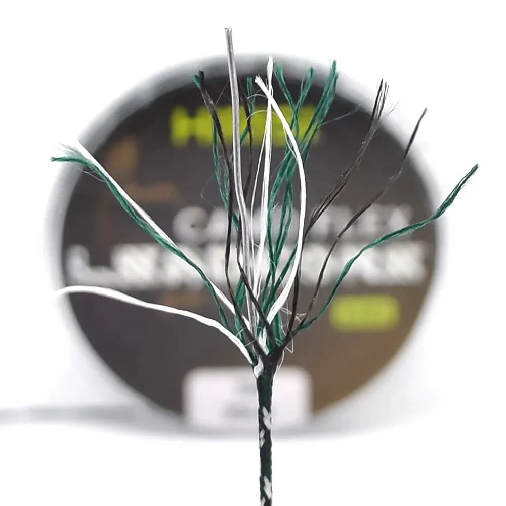 Ligne plombée Hirisi 35LB 7m pour la pêche à la carpe, tresse 3 couleurs pour montages hair rigs