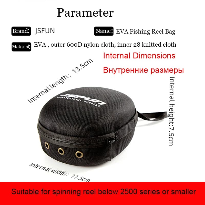 Housse EVA portable pour moulinet de pêche - Protection tambour, spinning, raft - Accessoire pratique PJ74