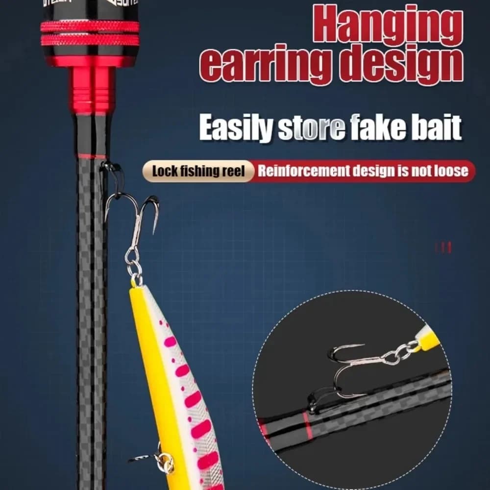 Canne leurre OURBEST 1.68-2.4m carbone 30T - Pêche casting spinning 6-30g puissance L/M/MH tips multiples