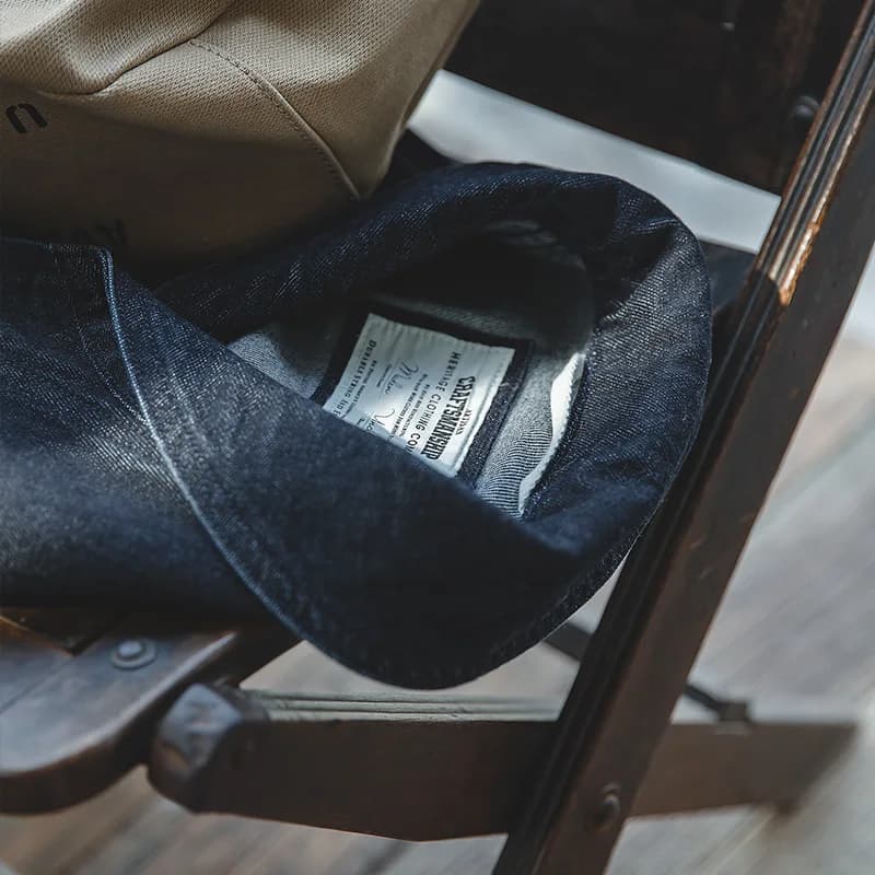 Veste denim lavé vintage homme - Workwear coton pour pêche décontractée et chasse