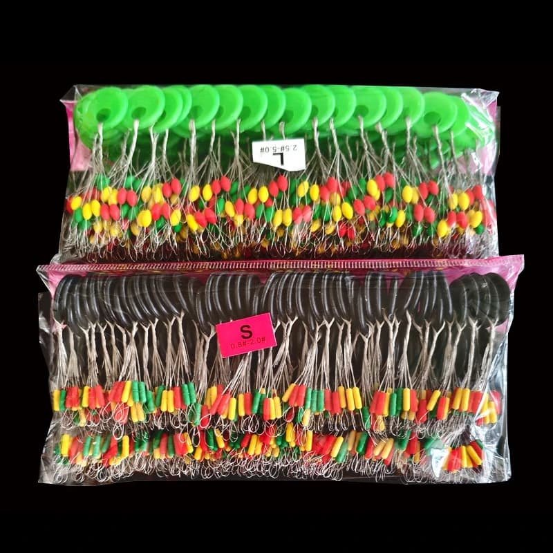 60 pièces de stop float en caoutchouc pour la pêche à la carpe et la mouche,