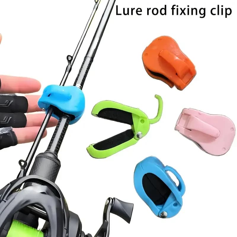 2pcs Quick-Attach Fishing Rod Clip - Tool-Free 1-Hand Holder for 2-Piece Freshwa