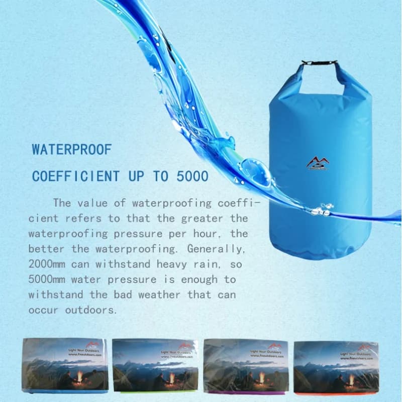 Sac étanche 5L à 70L pour camping dérive trekking natation rafting kayak rivière pêche et activités outdoor