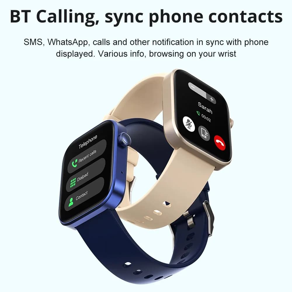 Montre connectée COLMI P71 appels vocaux monitoring santé IP68 étanche notifications assistant vocal