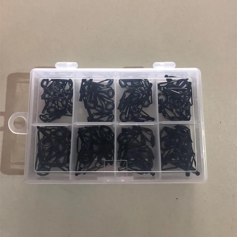 Kit réparation 80 pièces anneaux guides canne pêche céramique TS acier inoxydable DIY