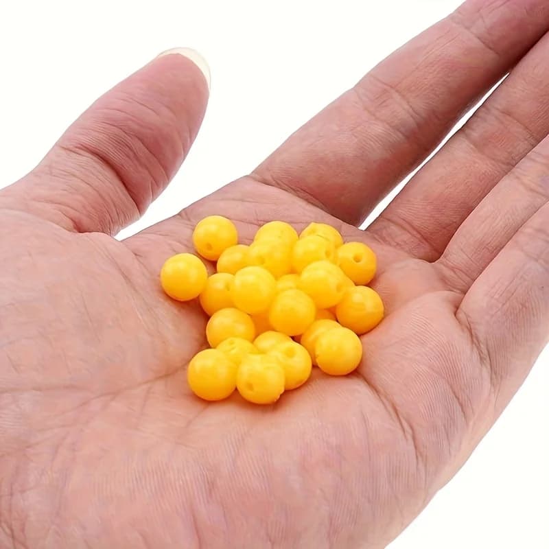 75 fausses maïs souples 8mm - leurres simulation pour pêche carpe et truite flottants