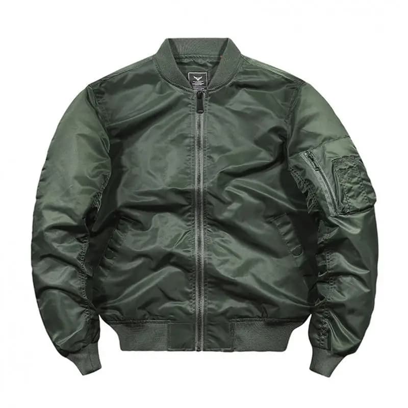 Bomber militaire unisexe printemps automne - Veste d'aviateur pour pêcheurs appréciant le style vintage fonctionnel