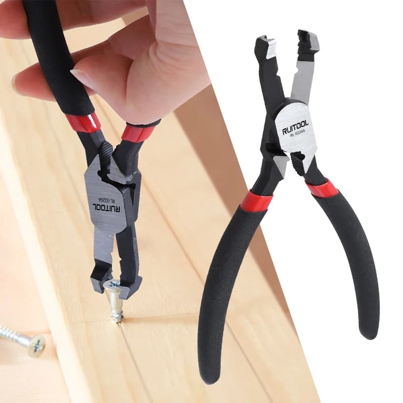 Pince extracteur de vis 5.9'' pour pêche - Mâchoires antidérapantes acier carbone pour matériel pêche