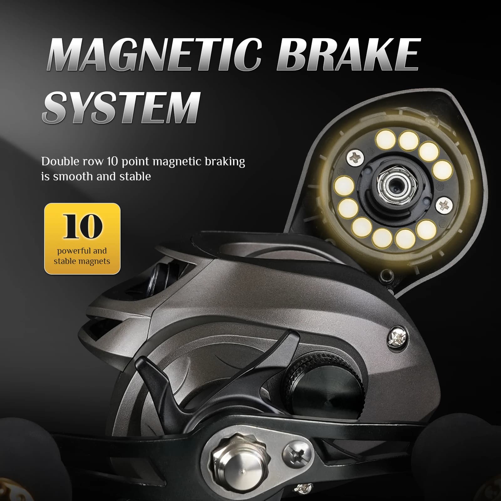 Rooblinos AK Series,7.2:1 Gear Ratio,2+1 Ball Bearing,18LB Max Drag,Baitcasting 