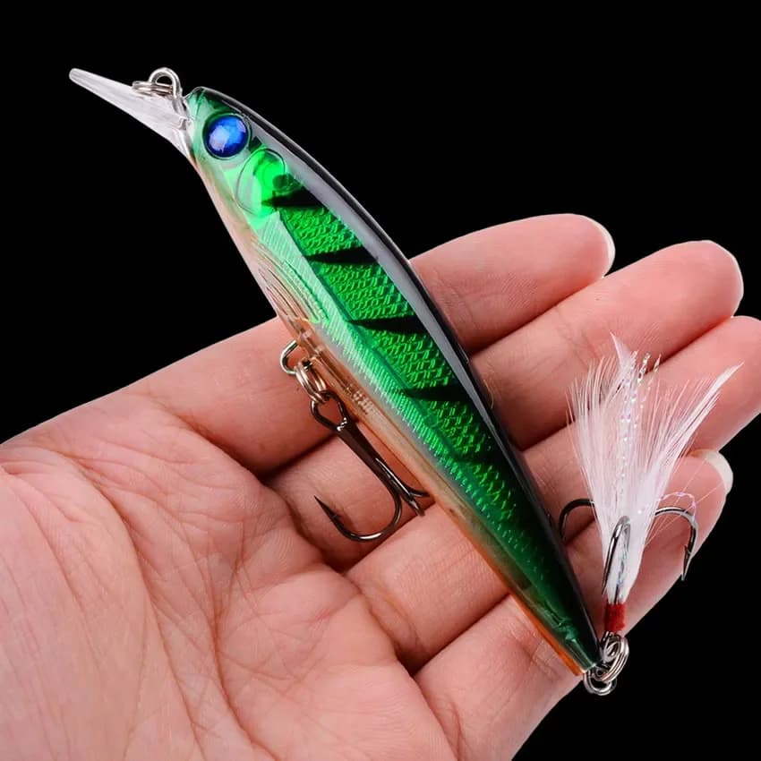 Leurre de pêche dur japonais 11cm 13g appât artificiel crankbait leurre laser minnow pour carnassiers