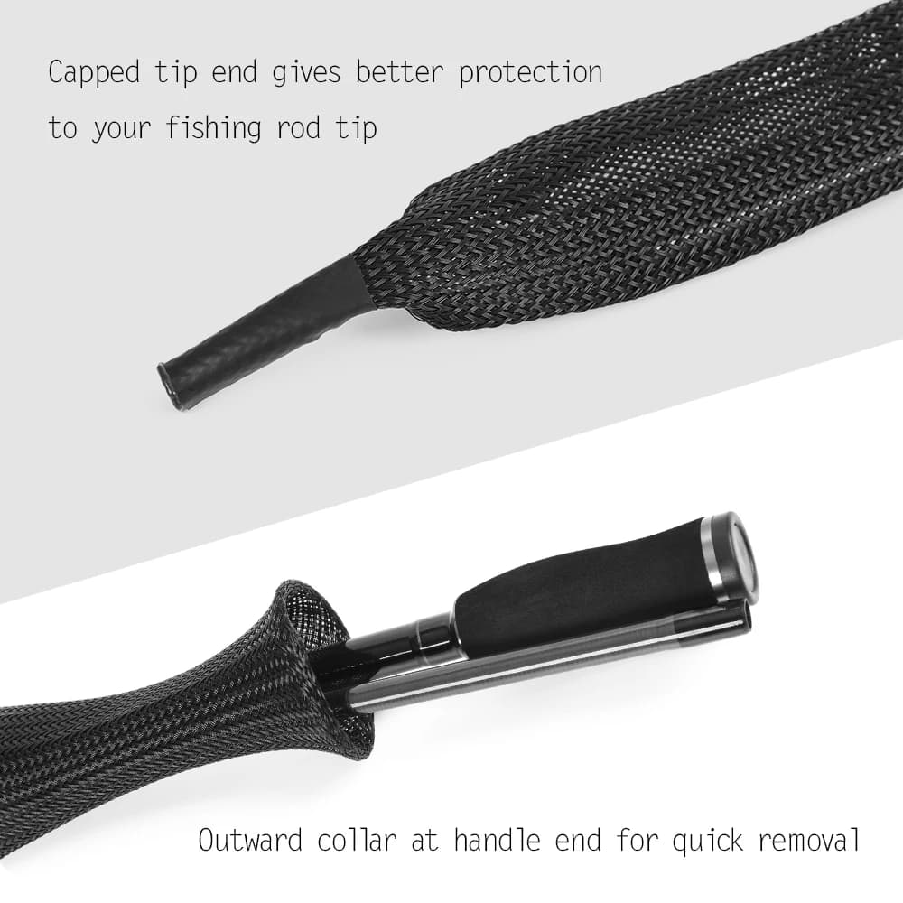 Protection de canne à pêche manchon couvre canne spinning tube de transport pour pêche en mer et glace